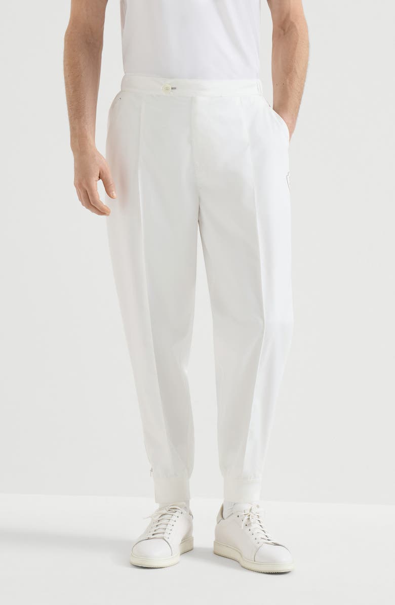 Brunello Cucinelli Nylon trousers, Main, color, White