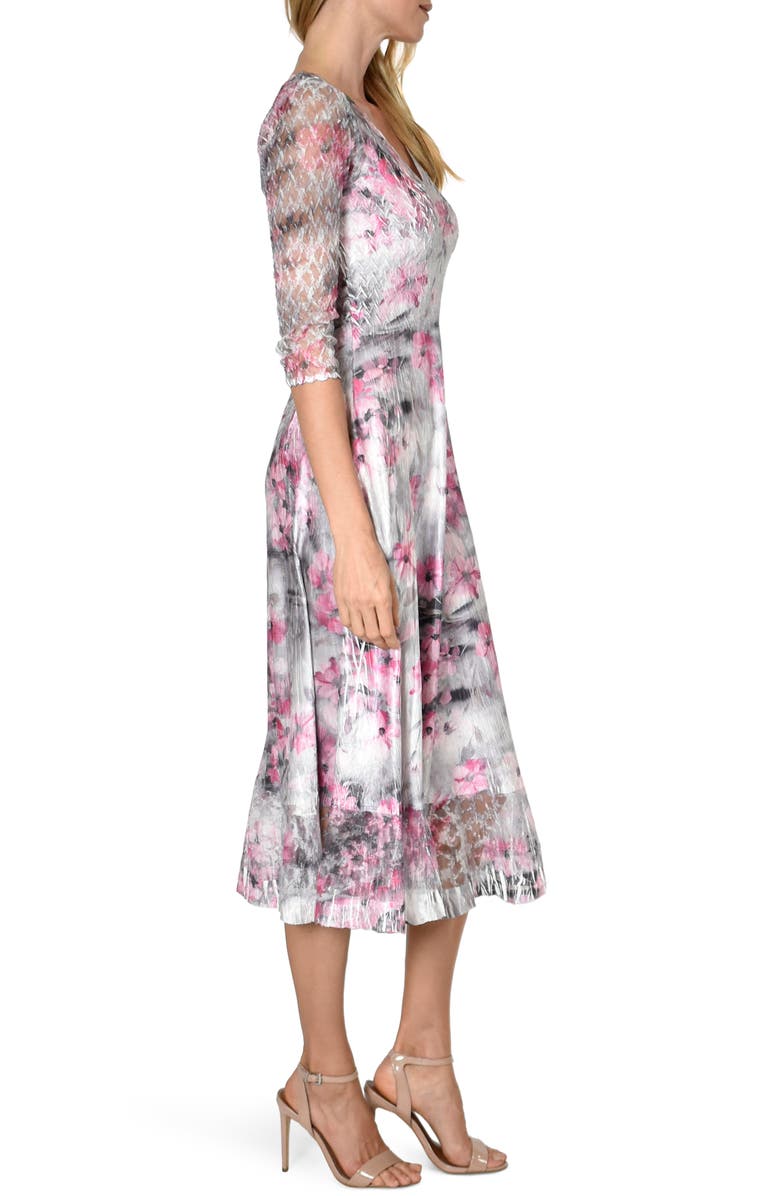 Komarov Charmeuse & Chiffon A-Line Dress, Alternate, color,