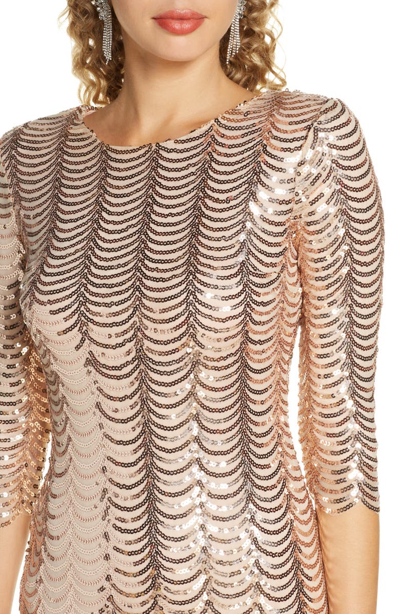 Lulus Stardust Sequin Body-Con Minidress, Alternate, color, 