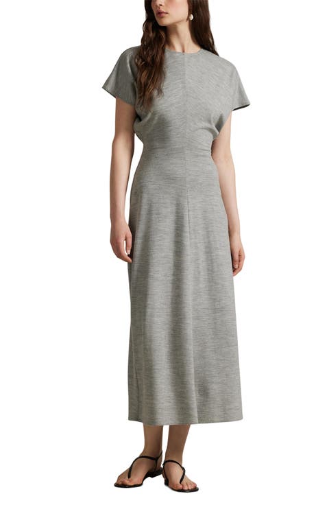 Wool Blend Dolman Sleeve Dress