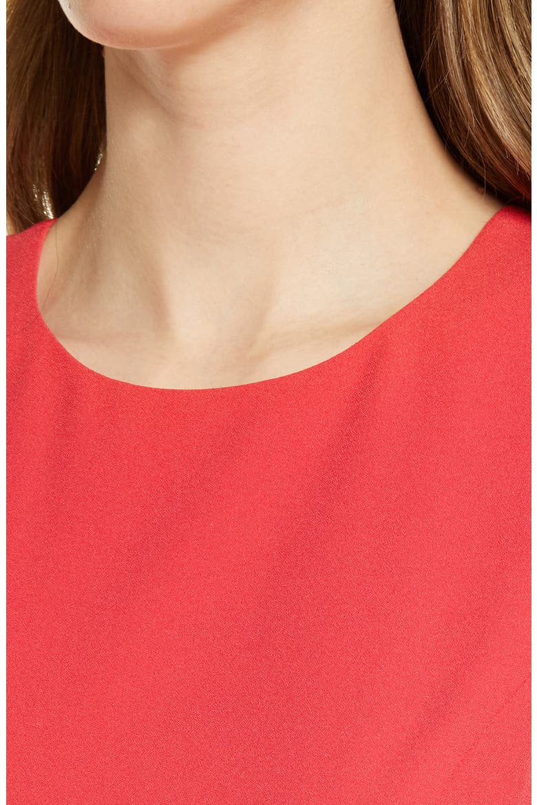 Ruched Fit & Flare Dress, Alternate, color, RED