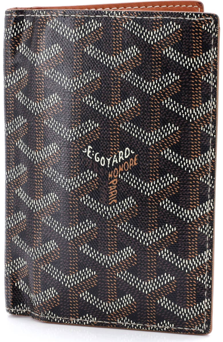 Pre-Owned Goyard Saint Marc Card Case Coated Canvas, Main, color, Black