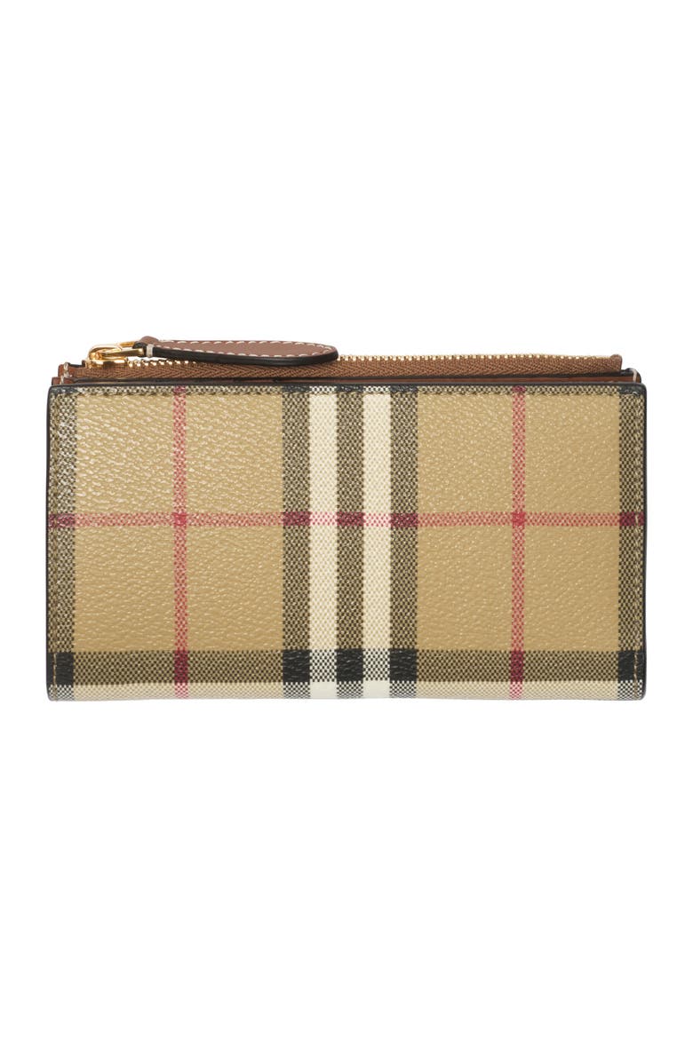 Burberry Medium Check Bifold Wallet, Main, color, Archive Beige/Briar Brown
