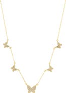 SAVVY CIE JEWELS Butterfly Pavé Necklace