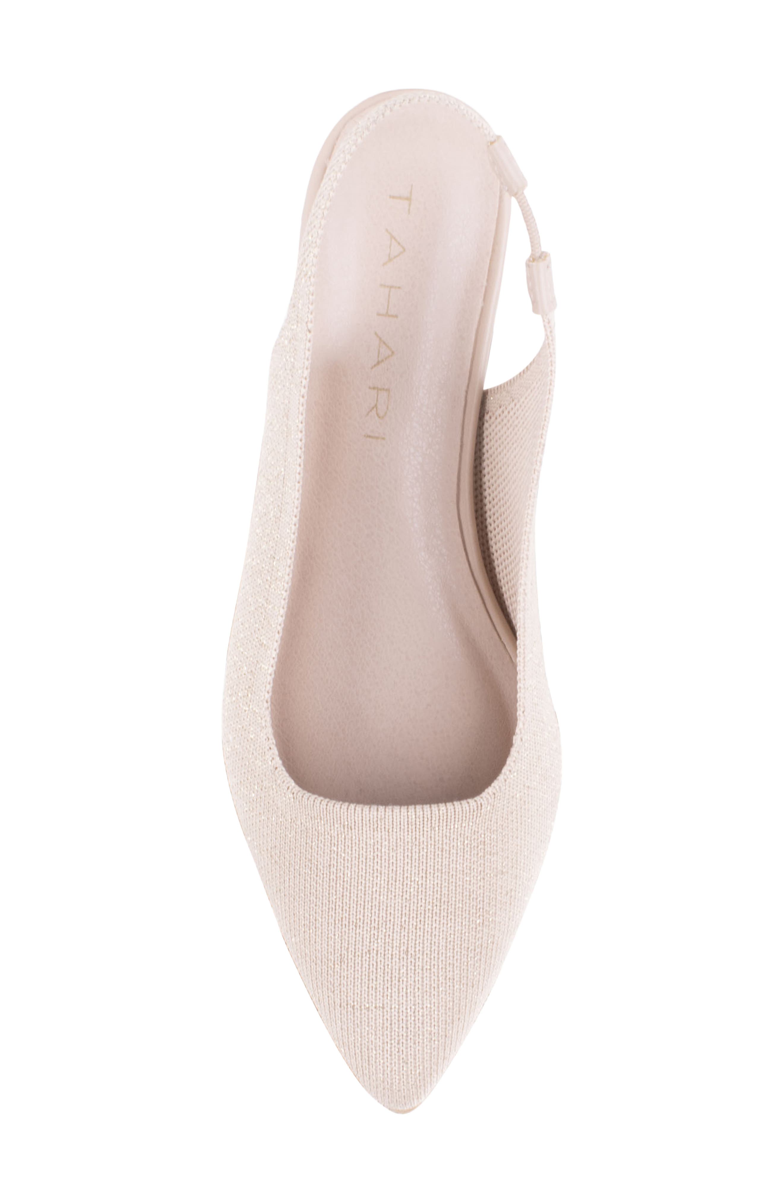 Zurich Slingback Pump, Alternate, color, BEIGE/ GOLD