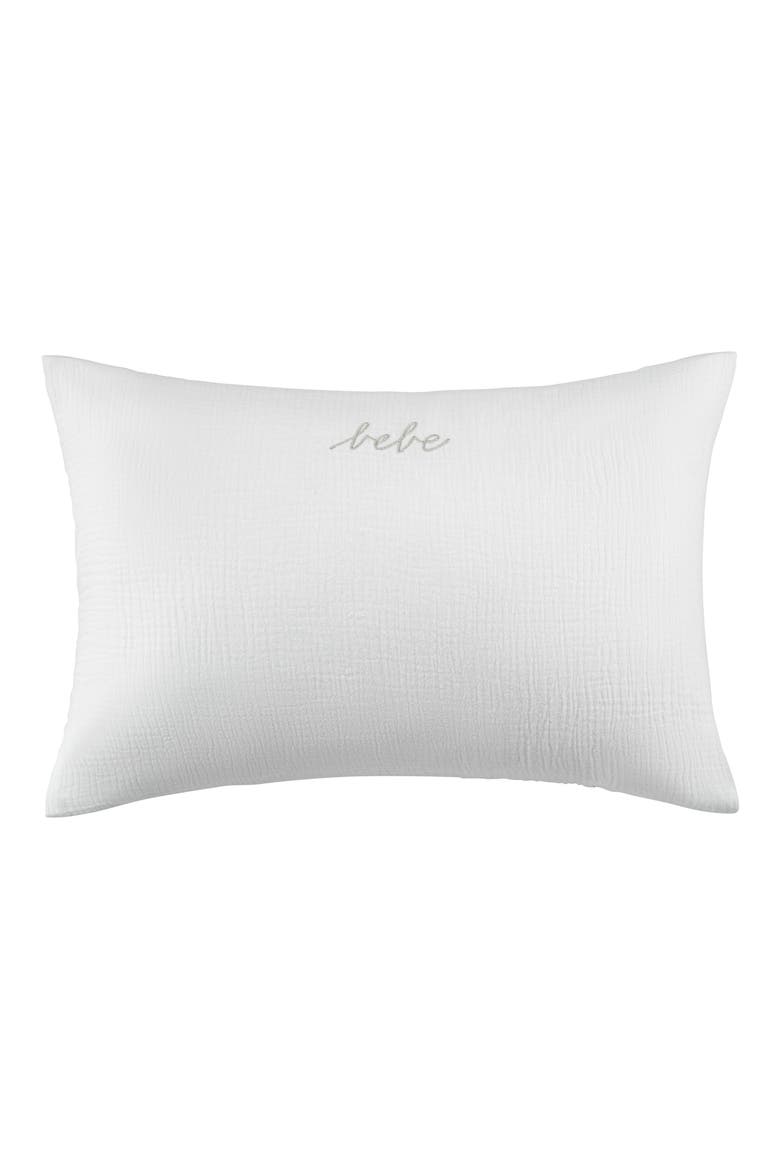 Bebe Cotton Gauze Boudoir Sham, Alternate, color, WHITE