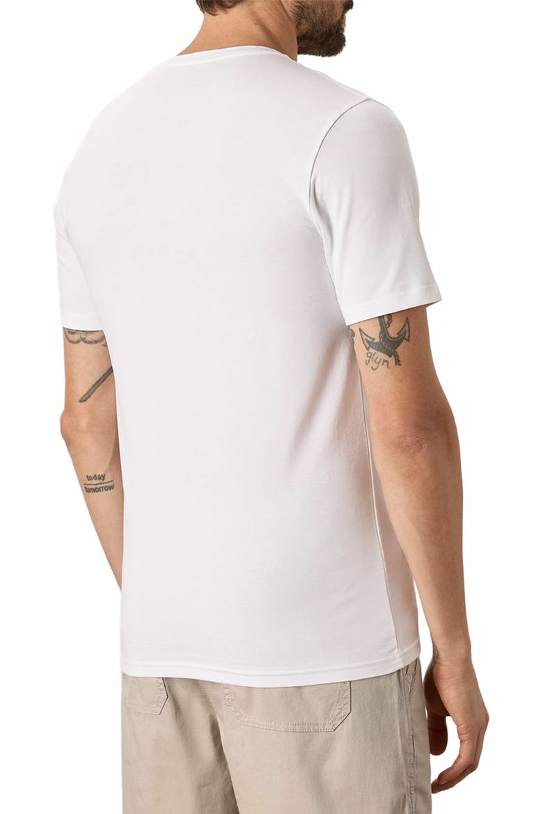 Luxe Stretch Jersey Slim V-Neck Tee, Alternate, color, White