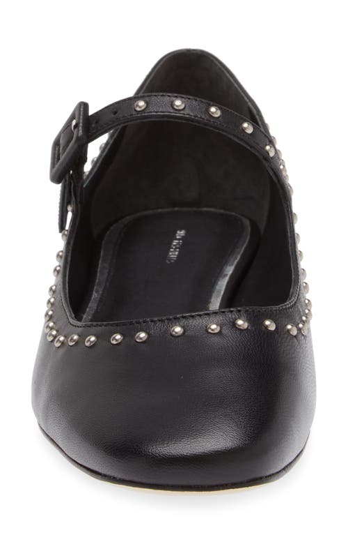 Kaanas Adelle Studded Mary Jane Flat In Black