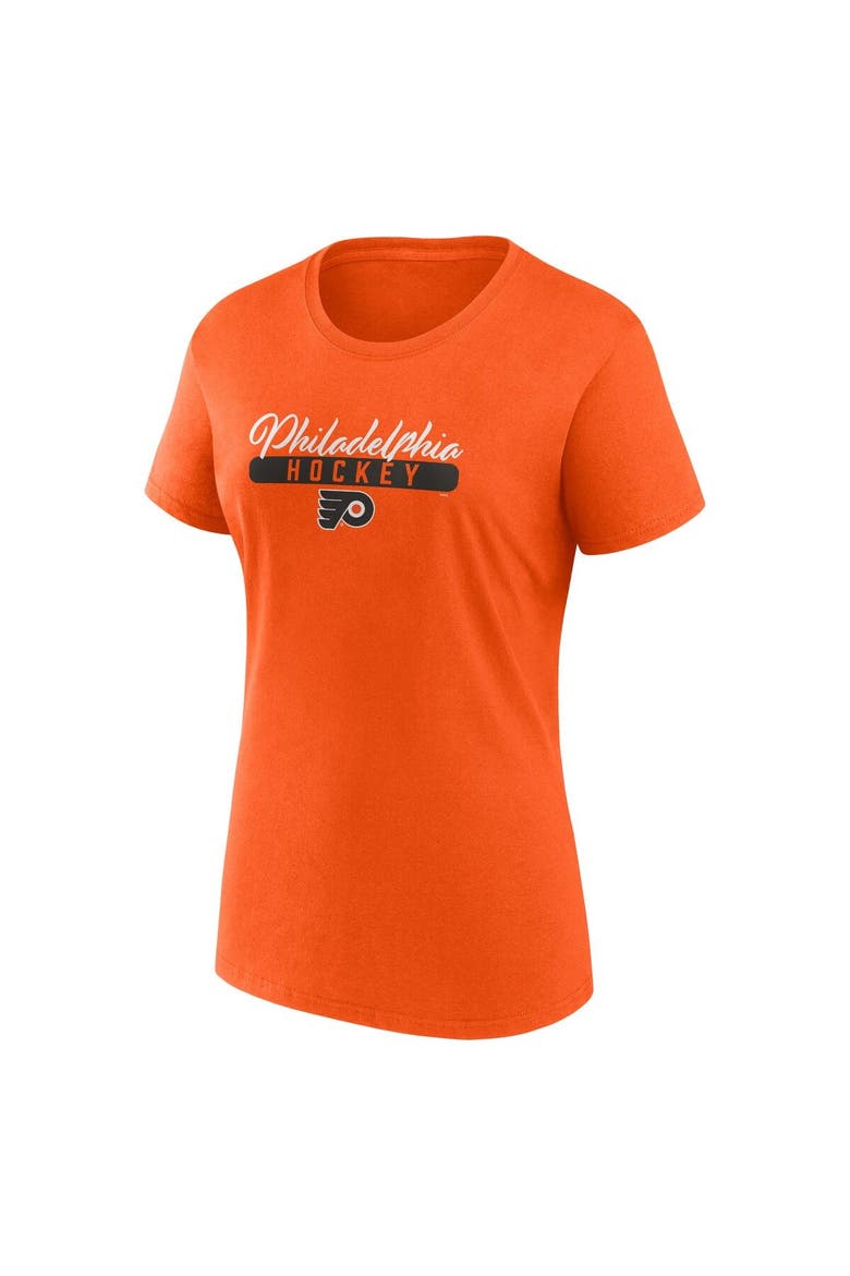 Women's Fanatics Branded Orange/Black Philadelphia Flyers Two-Pack Fan T-shirt Set, Alternate, color, Orange