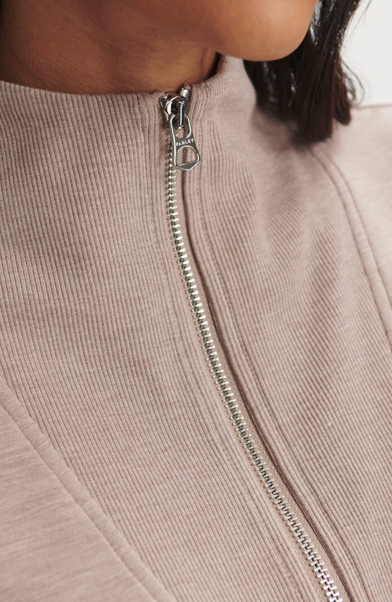 Varley Masie Long Half Zip Sweatshirt, Alternate, color, Taupe Marl
