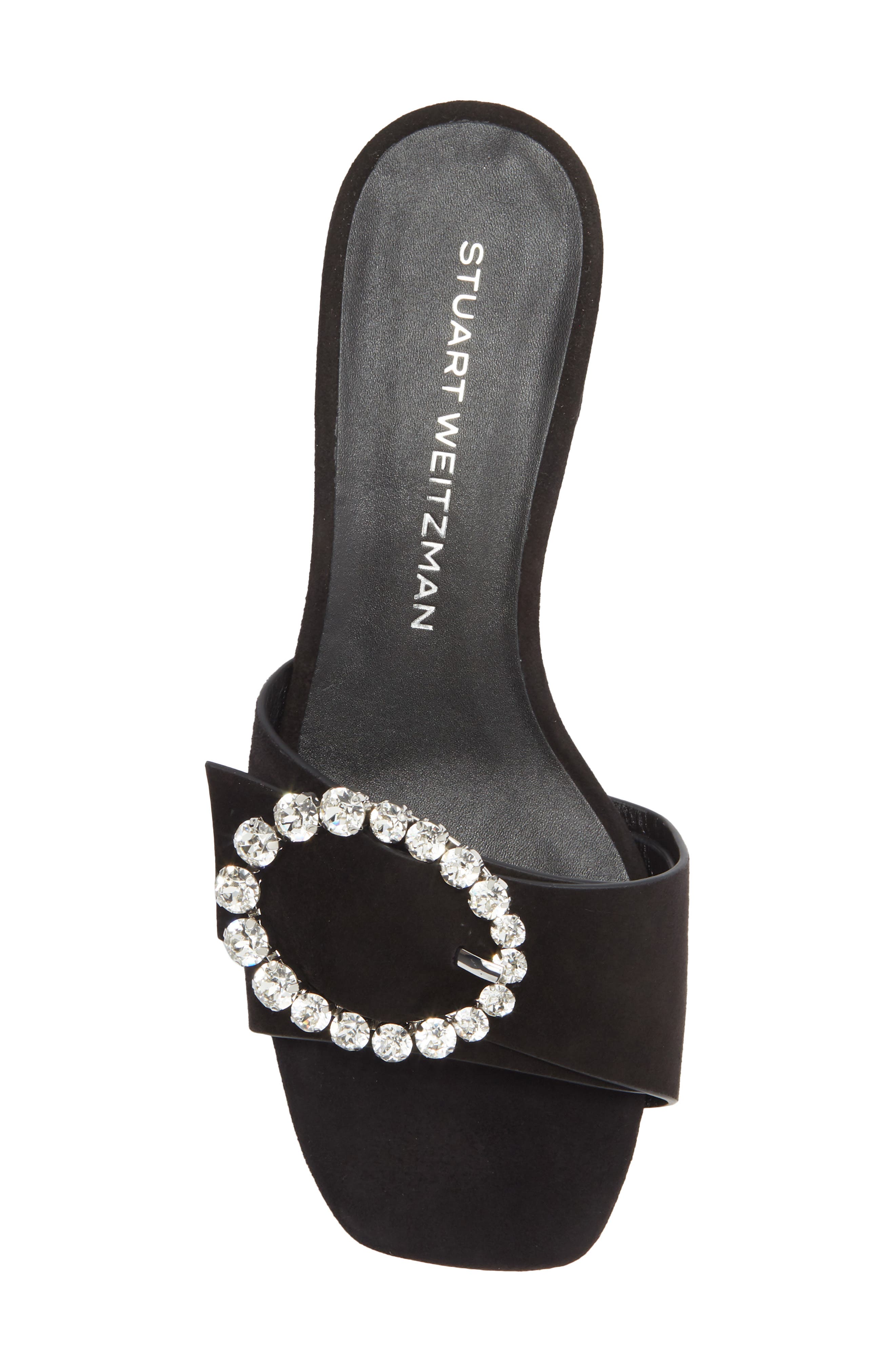 Stuart Weitzman Sloane 35 Slide Sandal, Alternate, color, Black