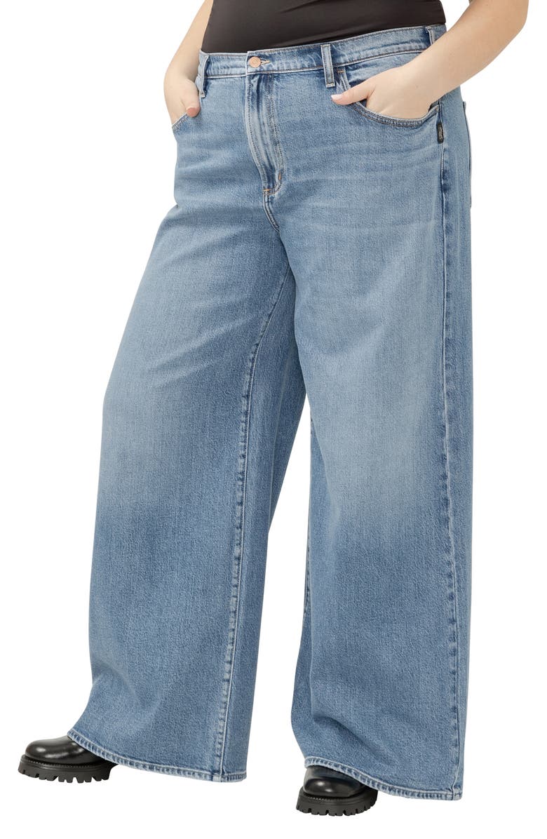 Silver Jeans Co. Highly Desirable High Waist Ultra Wide Leg Jeans, Alternate, color, 