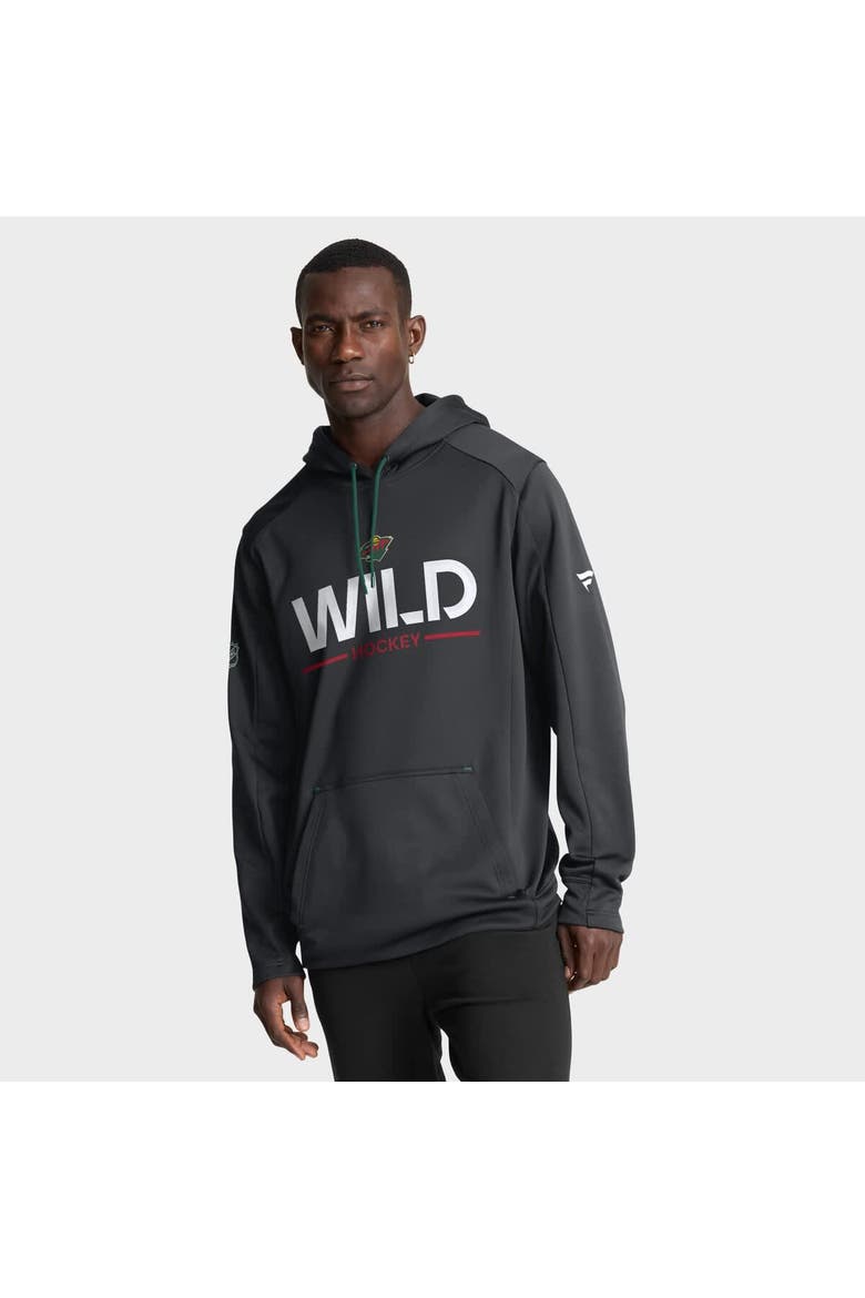 Men's Fanatics Black Minnesota Wild Authentic Pro Rink Hoodie, Main, color, Black