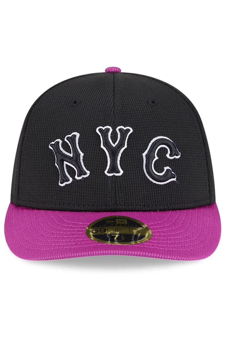 Men's New Era Charcoal/Purple New York Mets City Connect Batting Practice Low Profile 59FIFTY Fitted Hat, Alternate, color, Charcoal
