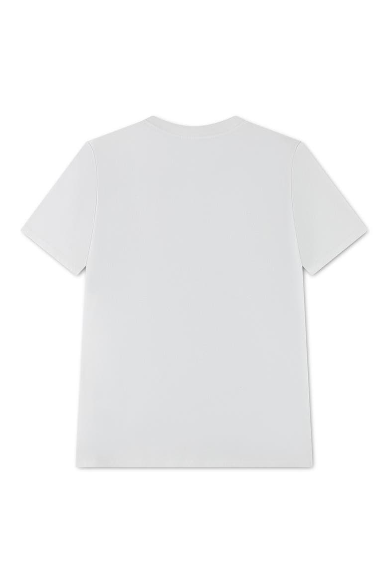 Kids' Oversize Flower Graphic Cotton Blend T-Shirt, Alternate, color, BRIGHT WHITE