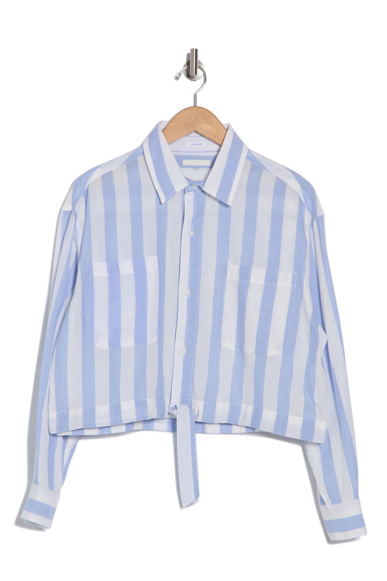 The Tied Up in Knots Stripe Button-Up Shirt, Alternate, color, CAFE CULTURE