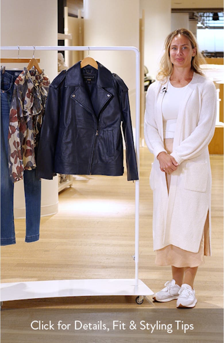 Relaxed Moto Leather Jacket, sales video thumbnail