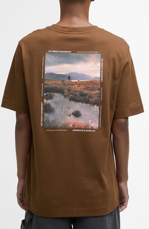 Barbour Parkend Photo Cotton Graphic T-shirt In Brown