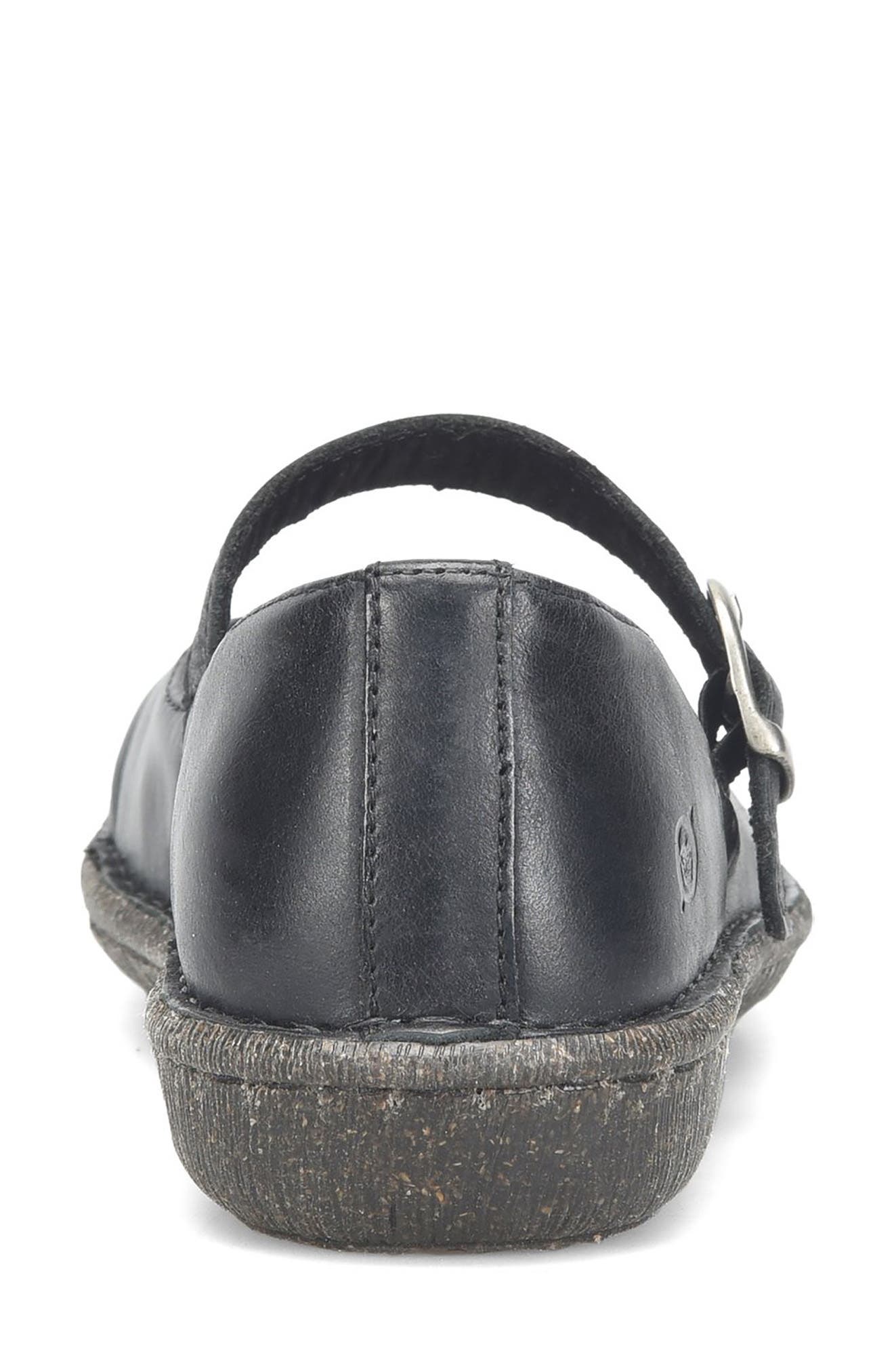 Børn Mary Jane Flat, Alternate, color, Black Leather
