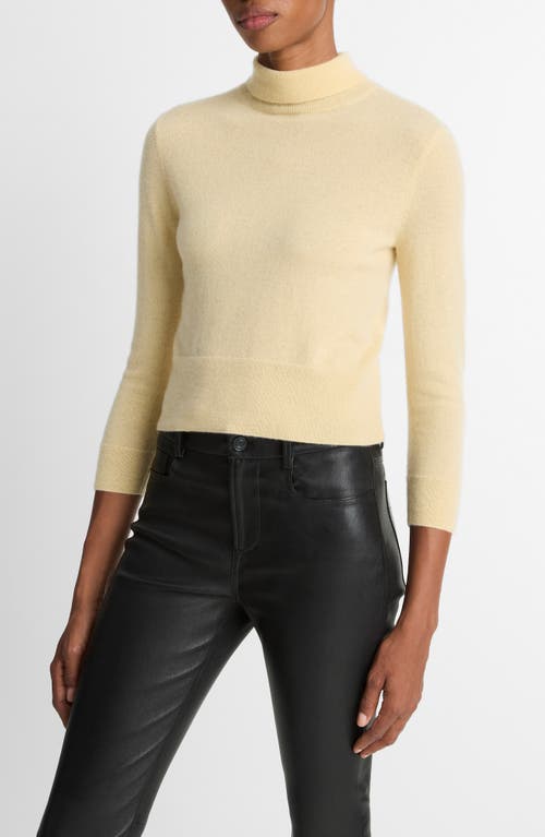 Vince Mock Neck Sweater In Yellow