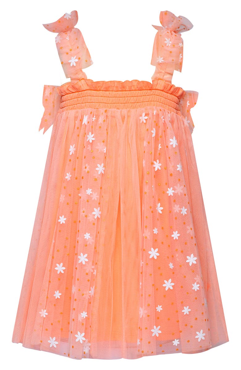 Truly Me Kids' Floral Tulle Party Dress, Alternate, color, Orange