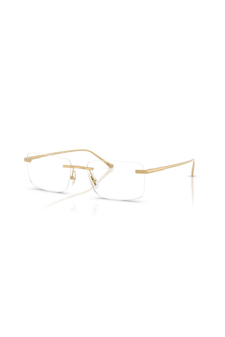56mm Rectangle optical glasses, Main, color, Gold
