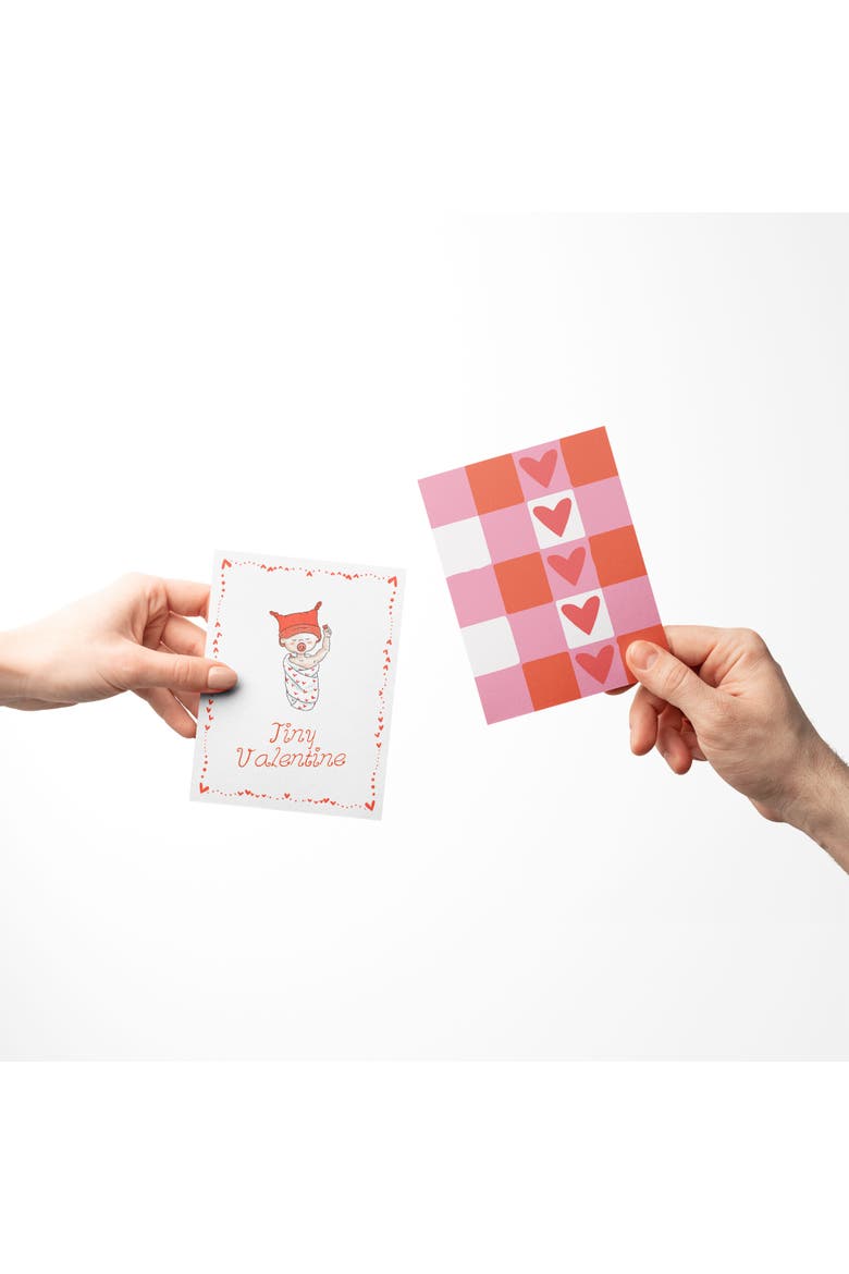 Valentine's Day Friendship Greeting Card Pack Sets, 'Tiny Valentine, Heart Grid, Happy Love Day', Alternate, color, Multi-Pack