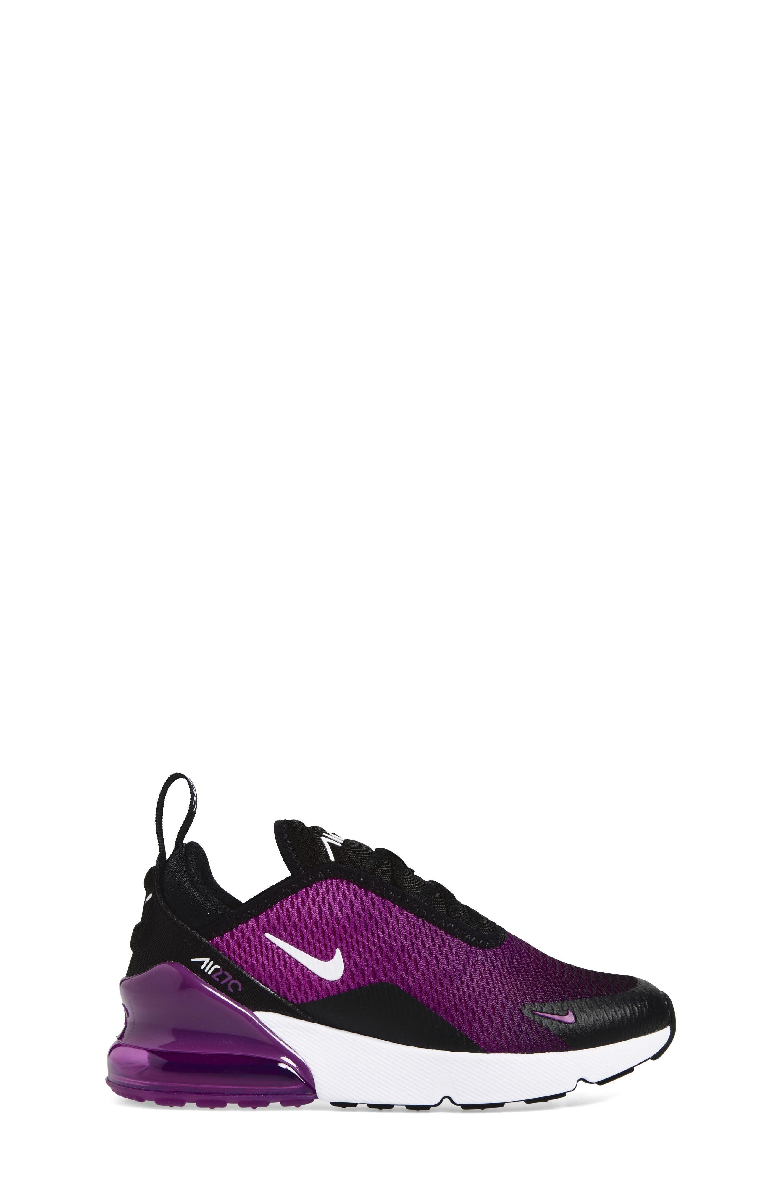 Nike Kids' Air Max 270 Sneaker, Alternate, color, 044 Black/White