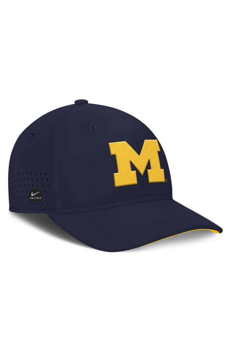 Nike Men's Nike Navy Michigan Wolverines 2025 On-Field Gameday Performance Flex Hat, Alternate, color, 