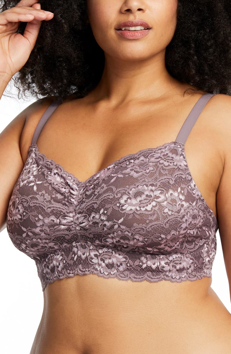 Montelle Intimates Lace Bralette, Main, color, Almond Spice/ Pink Pearl