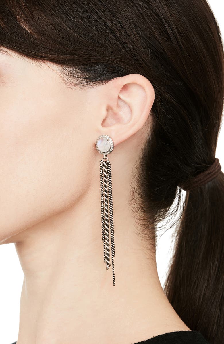 Sheryl Lowe Moonstone Fringe Earrings, Alternate, color,
