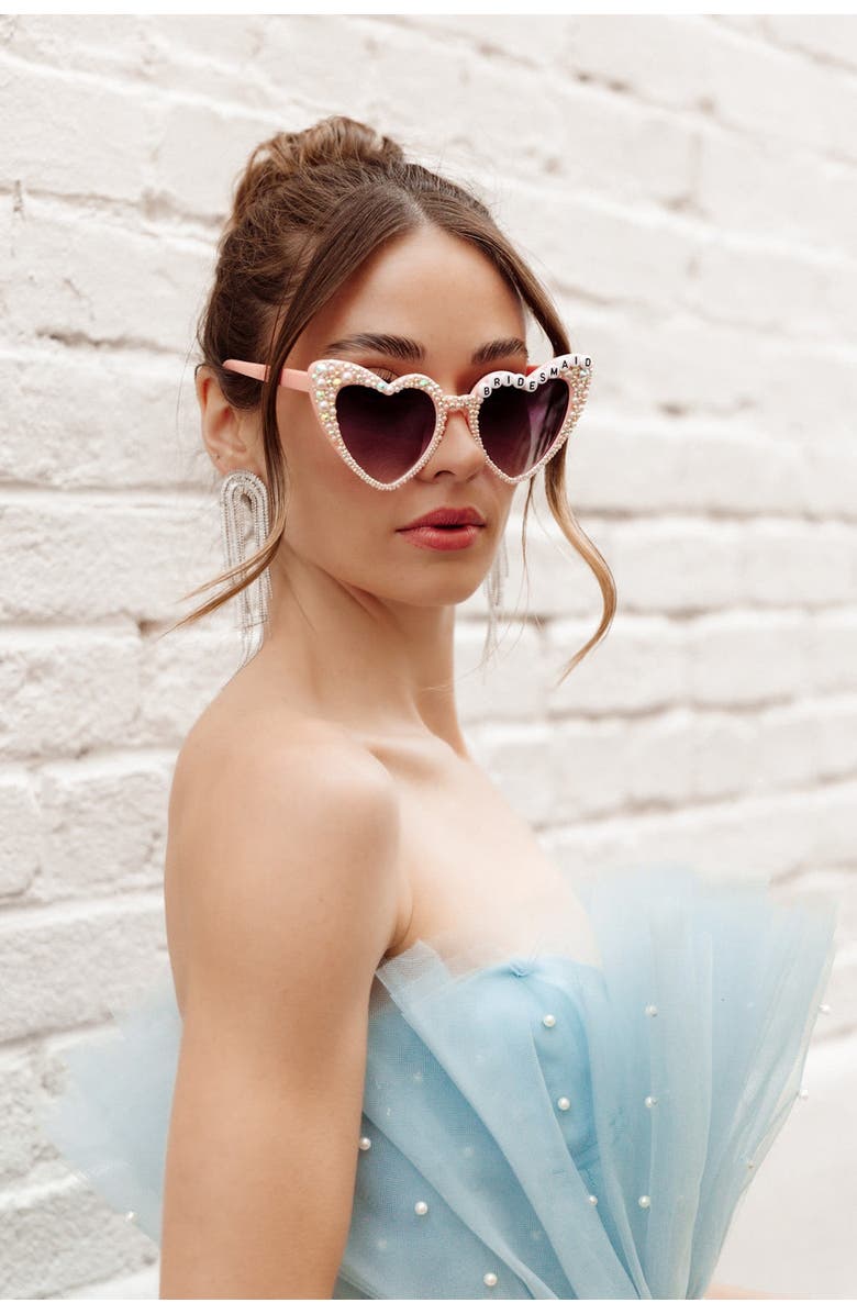 Untamed Petals Bridesmaid Sunnies, Alternate, color, Pink