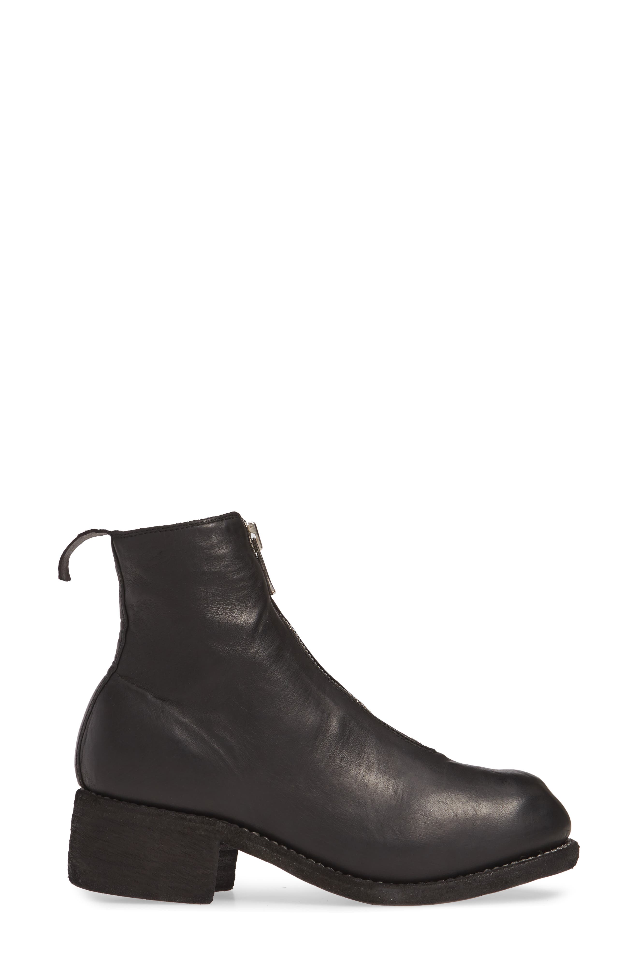 Front Zip Boot, Alternate, color, BLACK