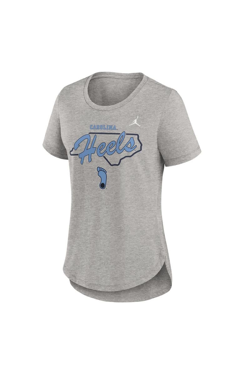 Jordan Brand Women's Jordan Brand Heather Gray North Carolina Tar Heels Local Campus Location Mantra Tri-Blend T-Shirt, Alternate, color, Heather Gray