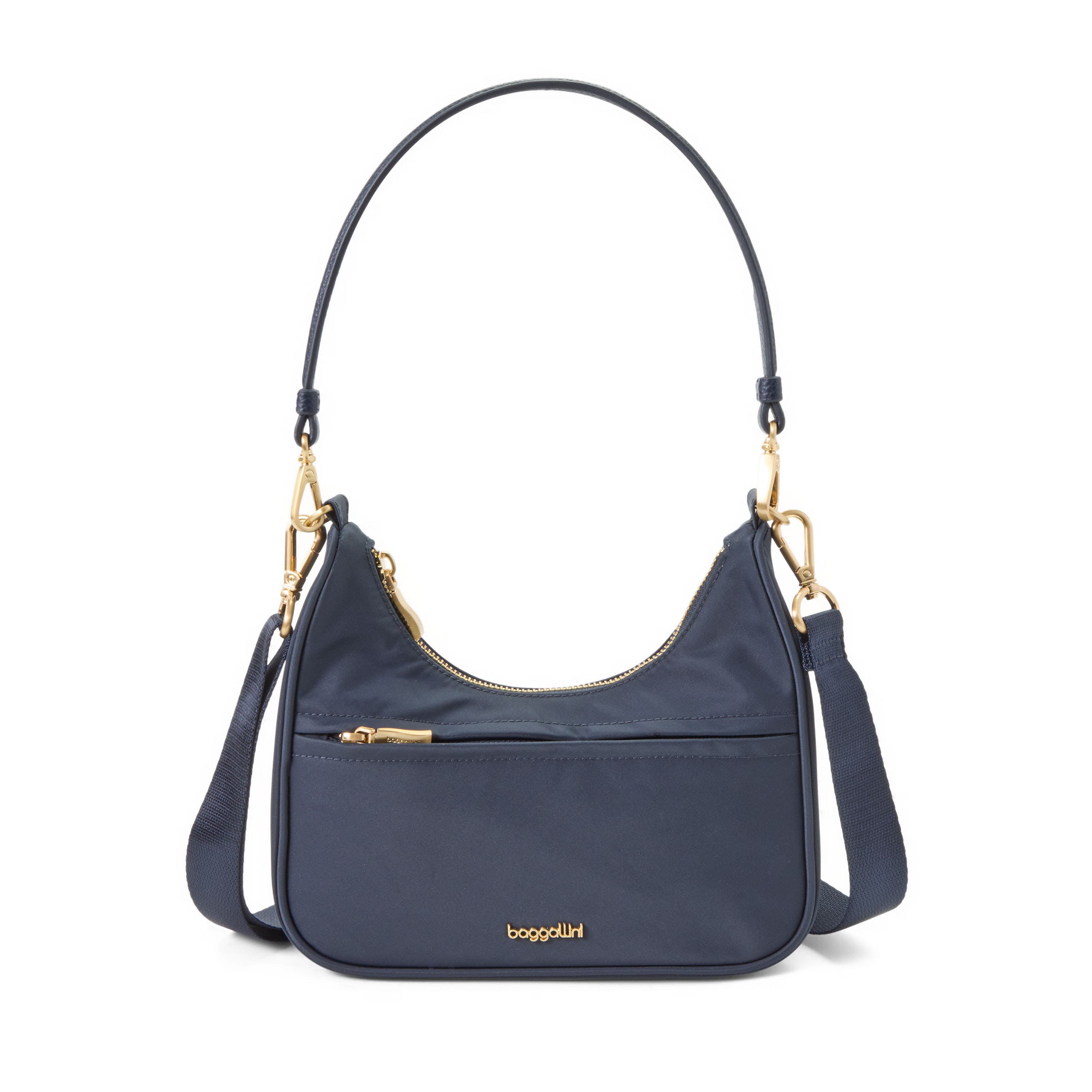 Varick Street Shoulder Bag, Main, color, French Navy With Gold Hardware
