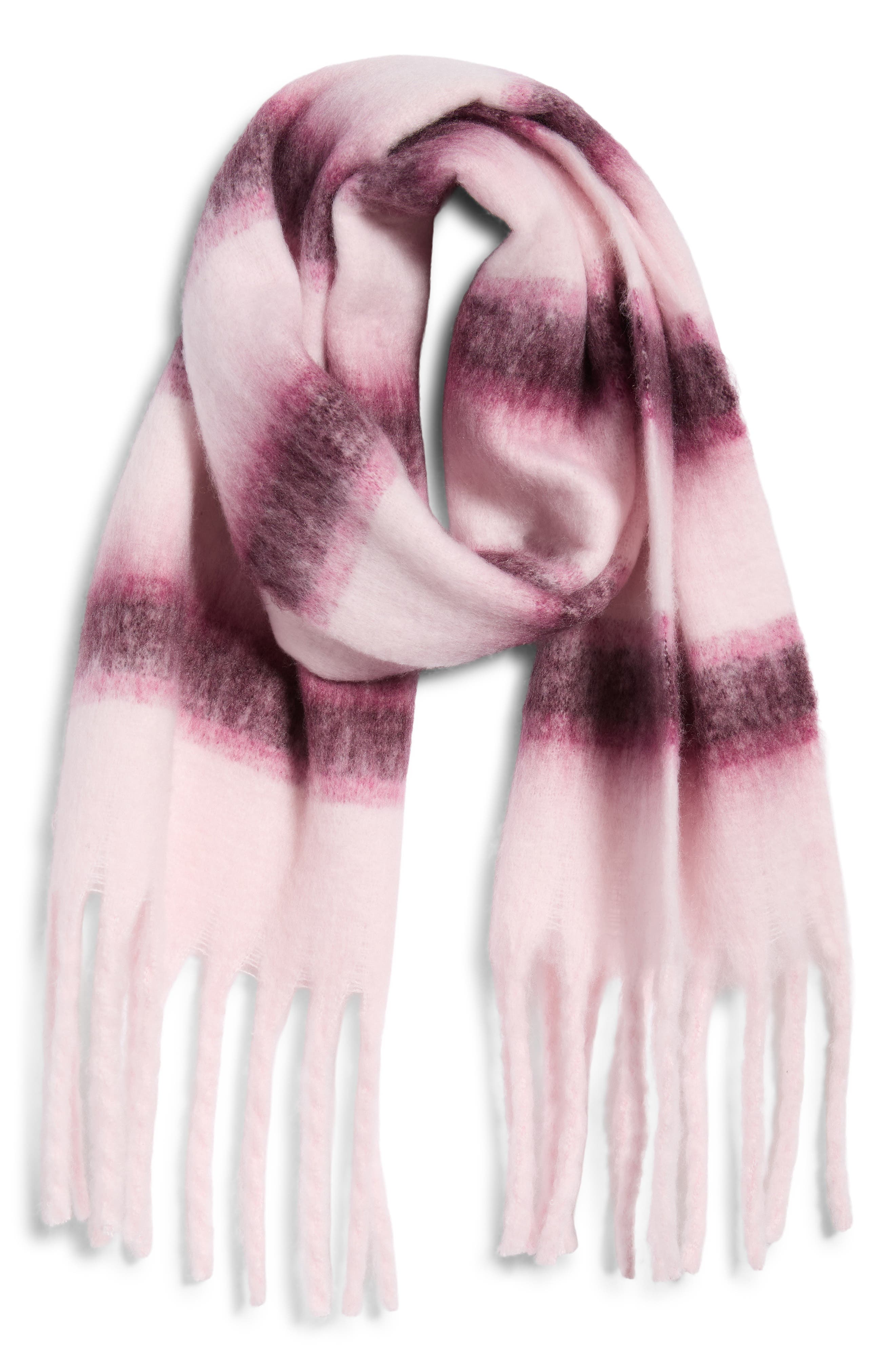 PINK/ DARK BURGUNDY STRIPE