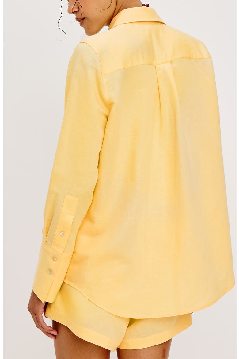Knox Linen Blend Button-Up Shirt, Alternate, color, SUNSHINE