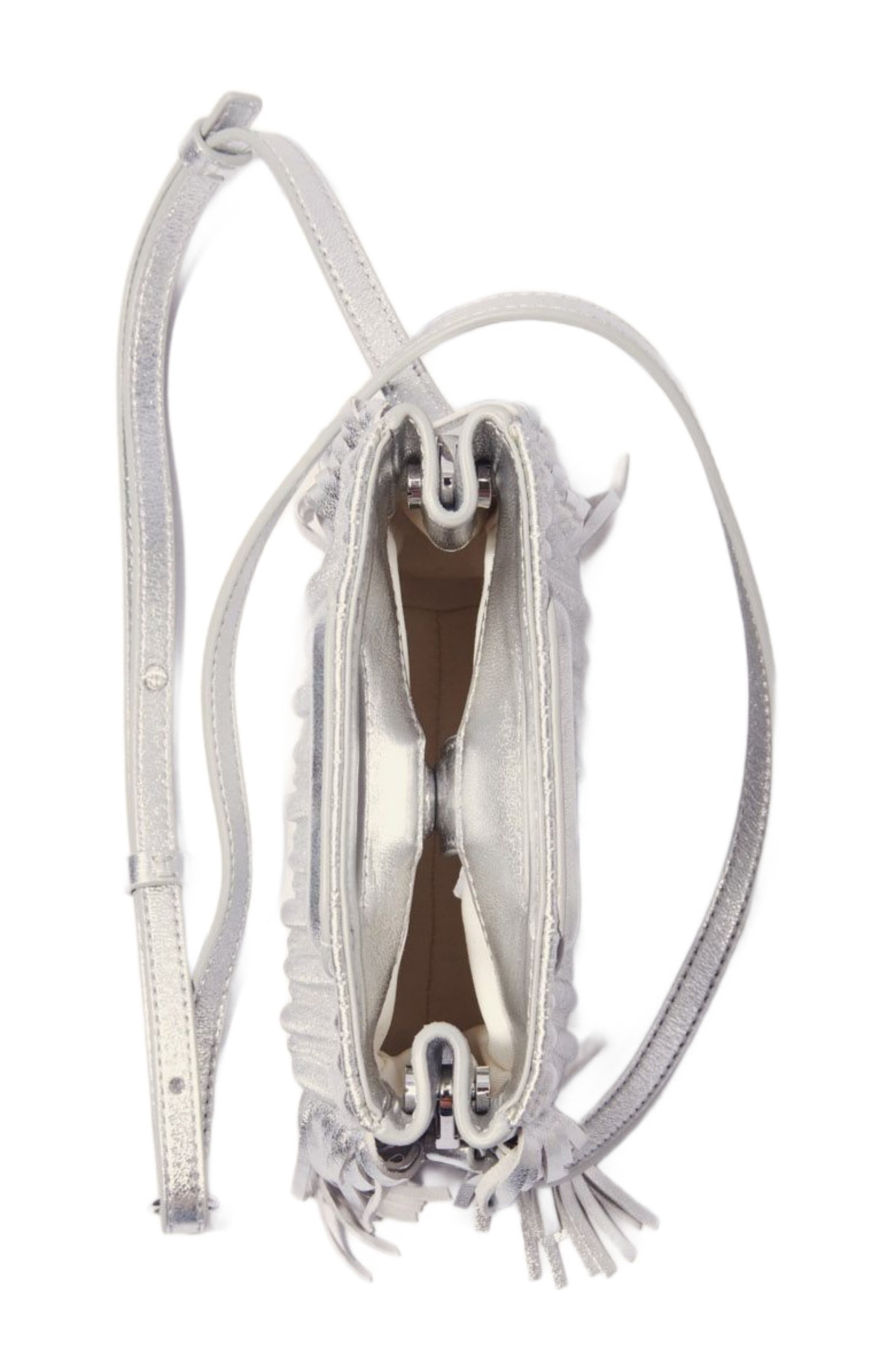 maje Metallic quilted leather M Mini bag, Alternate, color, 