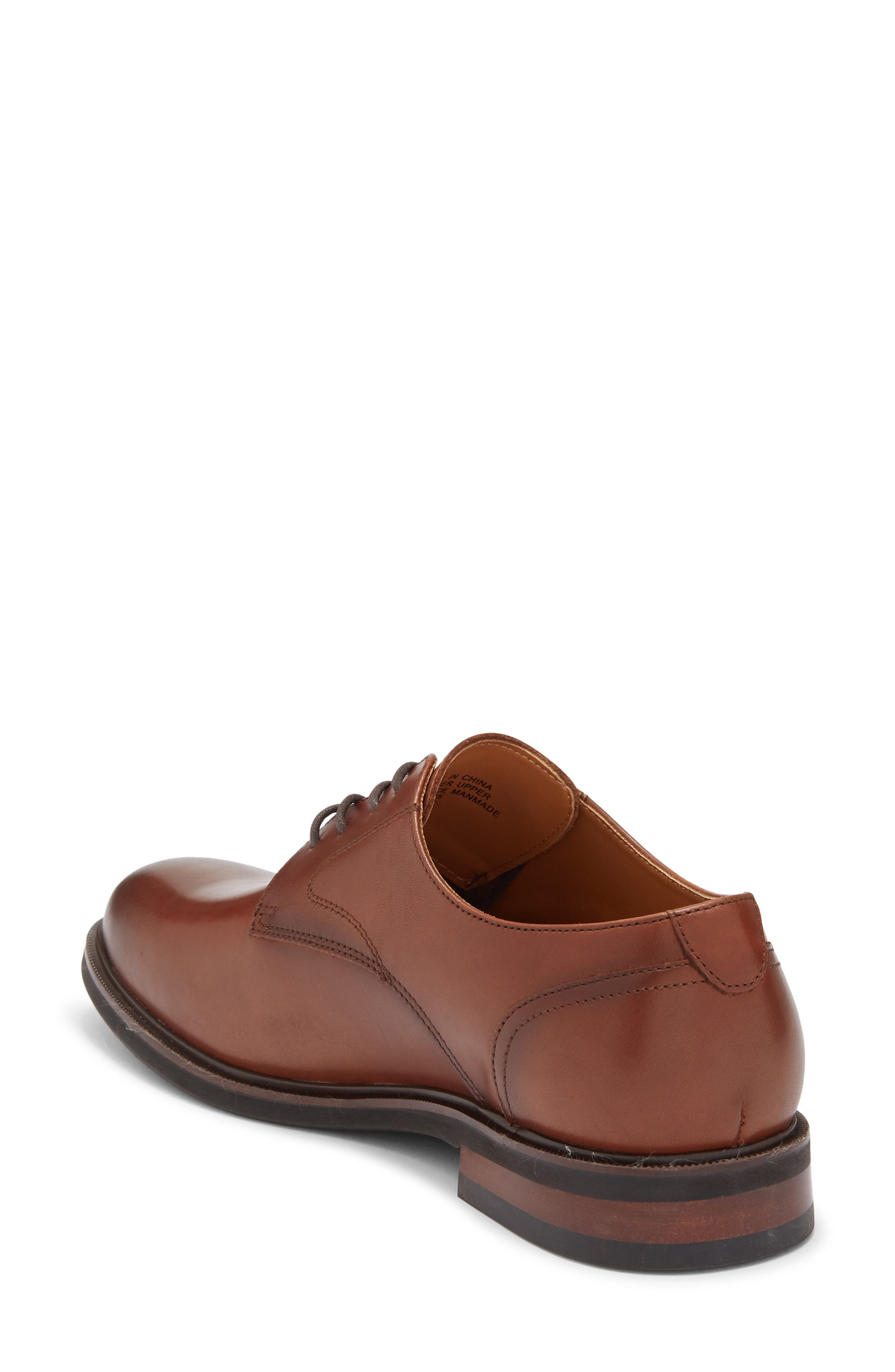 Reid Plain Toe Derby, Alternate, color, BROWN LEATHER