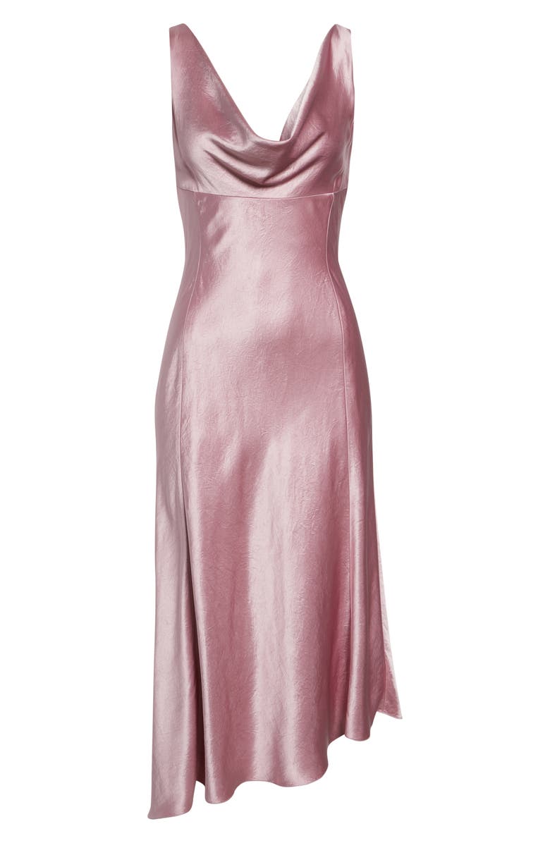 Jason Wu Collection Washed Satin Asymmetric Bias Cut Dress, Alternate, color, Peony