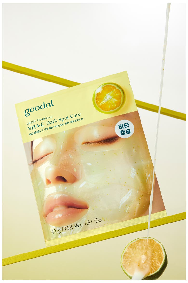 5-Pack Green Tangerine Vita C Dark Spot Care Gel Masks, Alternate, color, NO COLOR