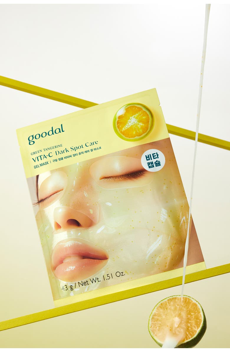 GOODAL 5-Pack Green Tangerine Vita C Dark Spot Care Gel Masks, Alternate, color,
