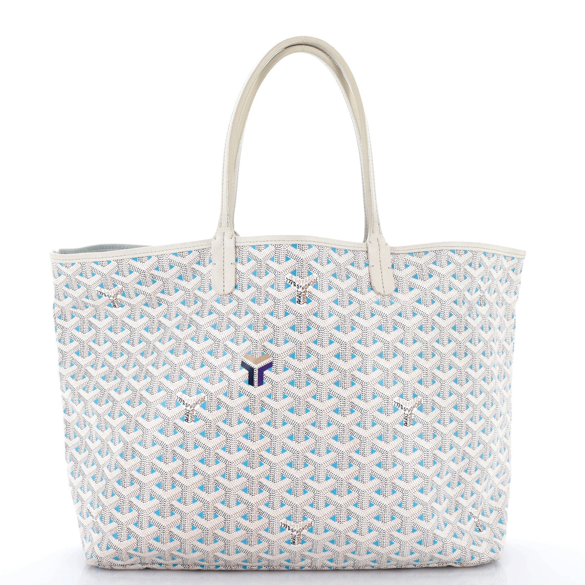 Saint Louis Tote Claire Voie Coated Canvas PM, Main, color, White