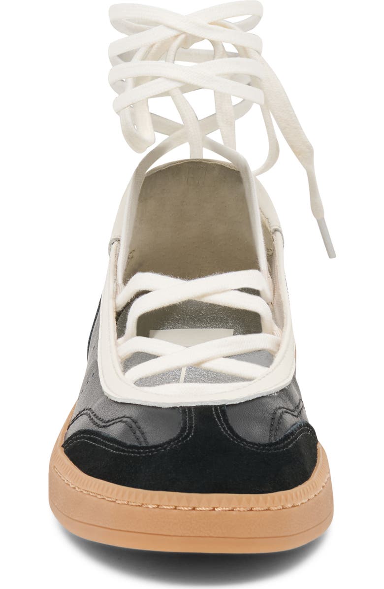 Dolce Vita Nyomie Wraparound Ankle Strap Sneaker, Alternate, color, Black Leather