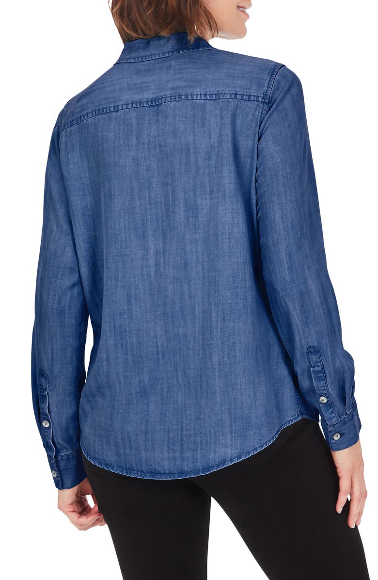 Foxcroft The Hampton Chambray Button-Up Shirt, Alternate, color, 