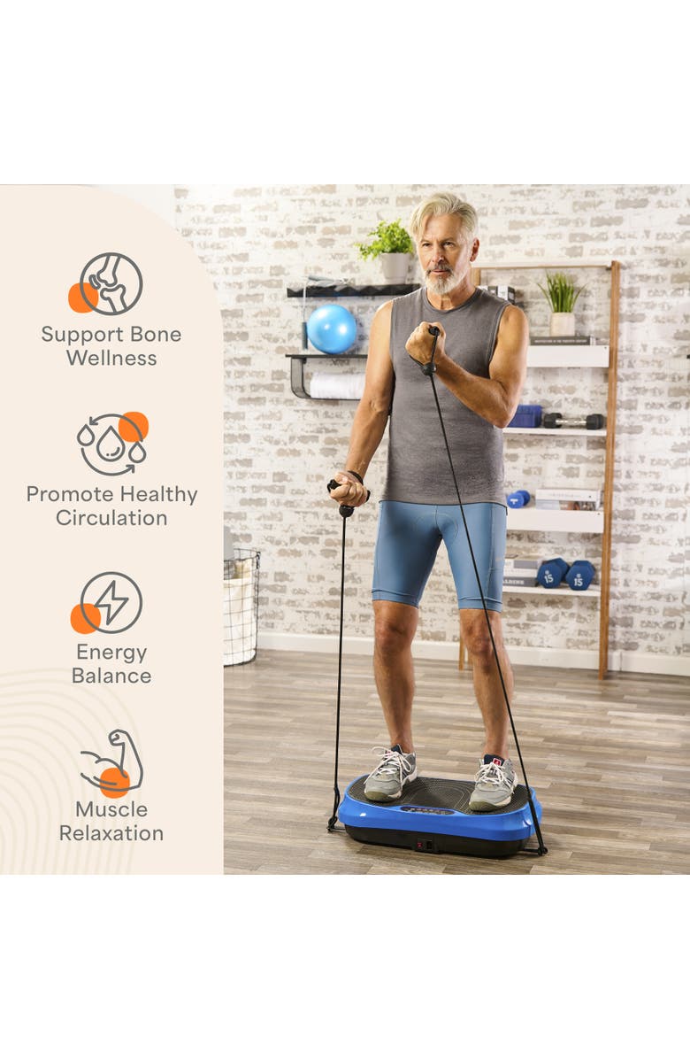 Lifepro Waver Mini Vibration Plate Exercise Machine for Muscle Toning & Recovery, Alternate, color, Blue