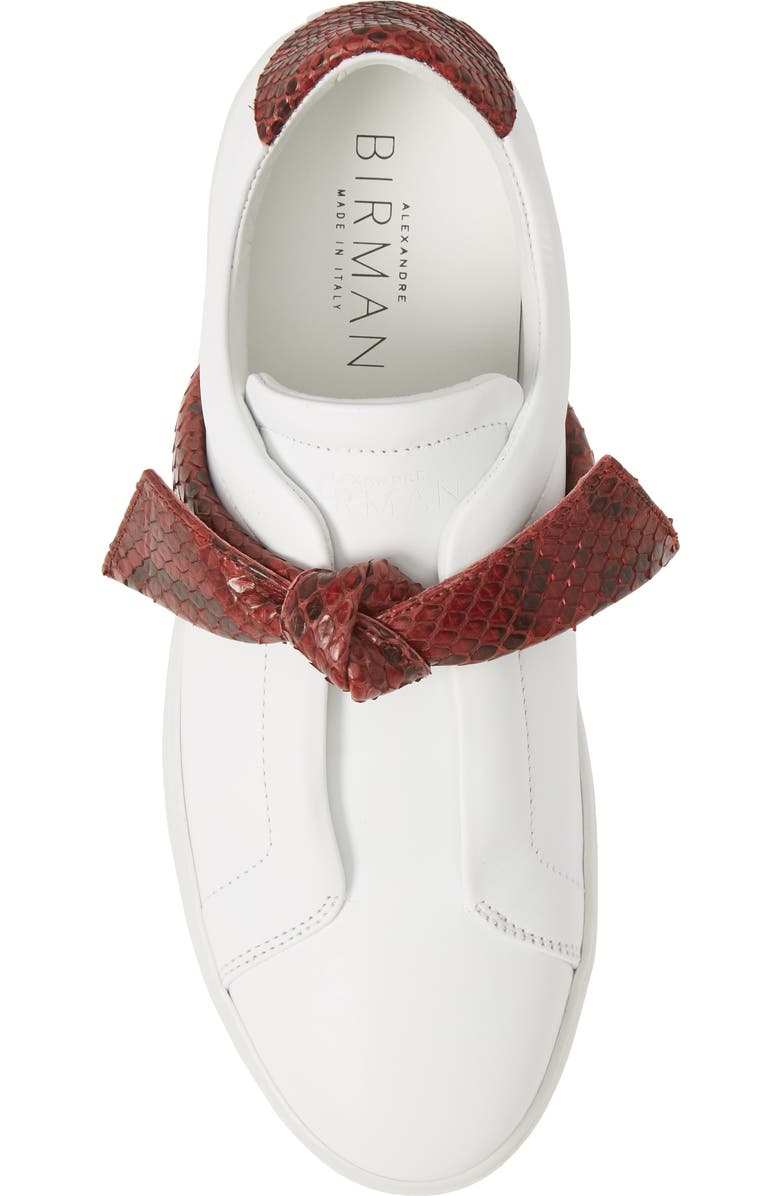 Alexandre Birman Clarita Jungle Genuine Python Bow Sneaker, Alternate, color,
