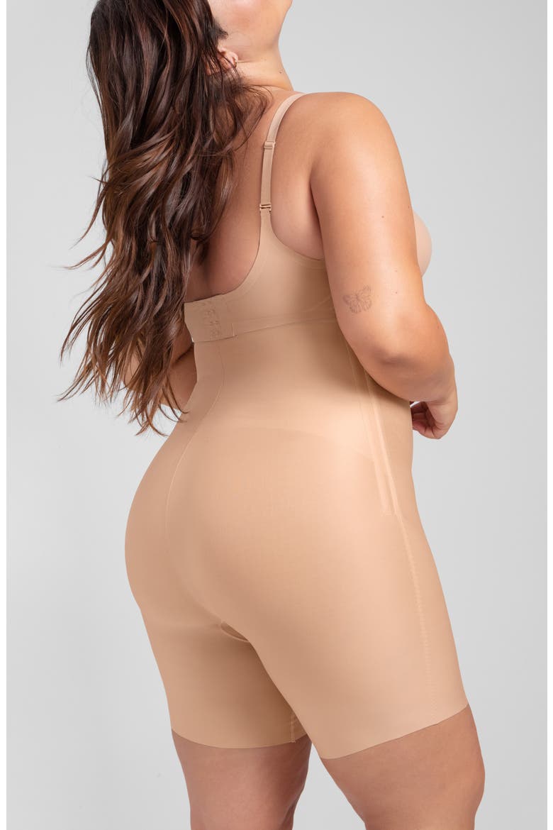 No-Show High-Waist Shaping Shorts, Alternate, color, SAND