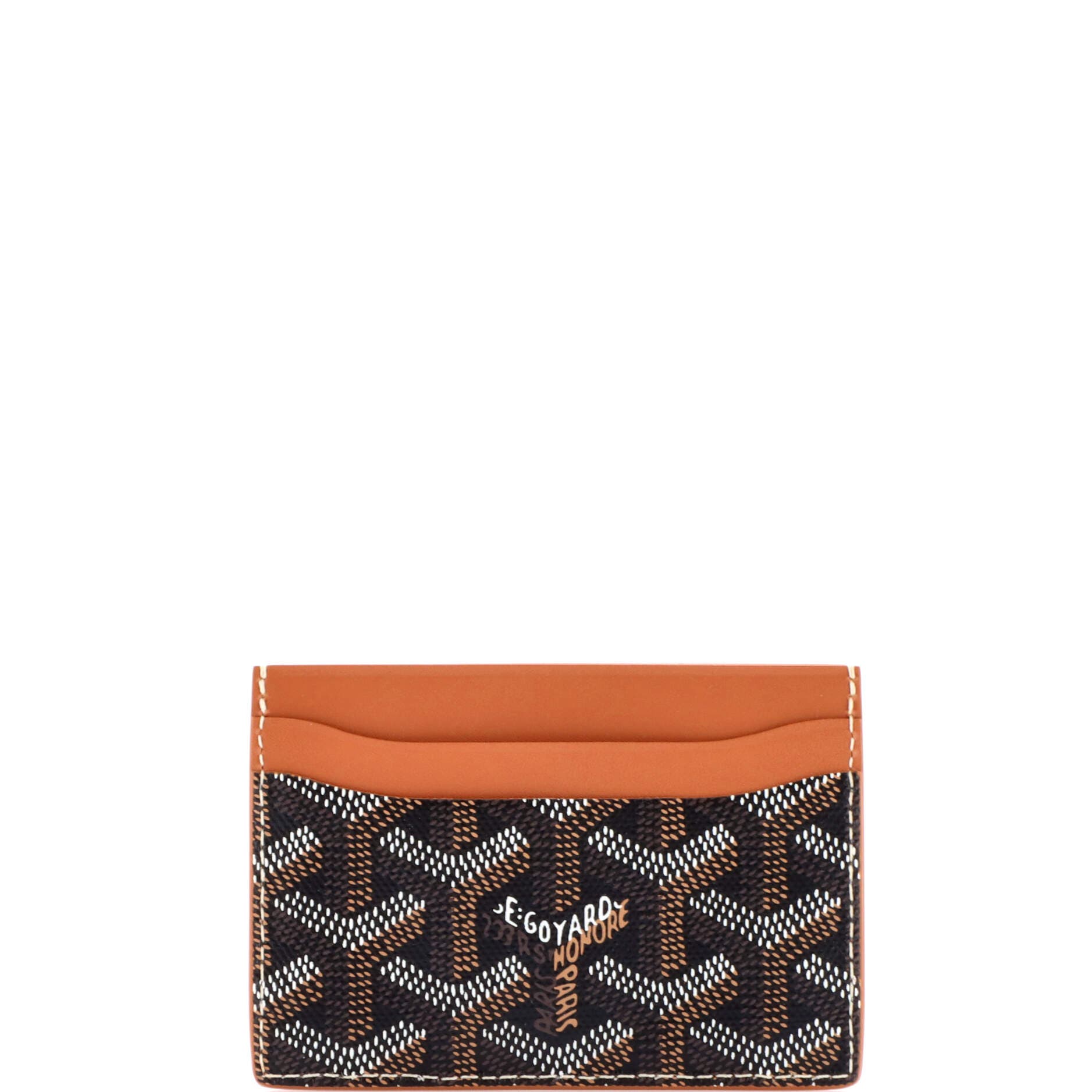 Pre-Owned Goyard Saint Sulpice Card Holder Coated Canvas, Alternate, color, Brown