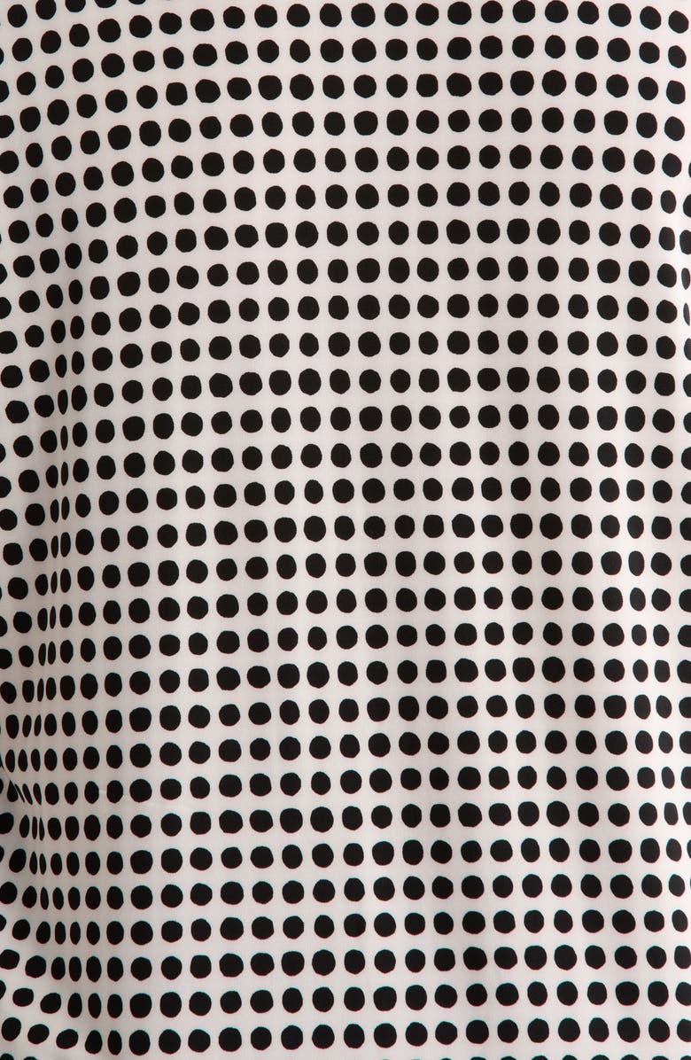 Anne Klein Polka Dot Button-Up Shirt, Alternate, color, White Dove/ Anneblack